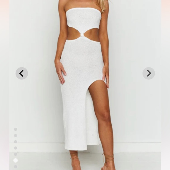 Strapless white cut out dress - Picture 2 of 4